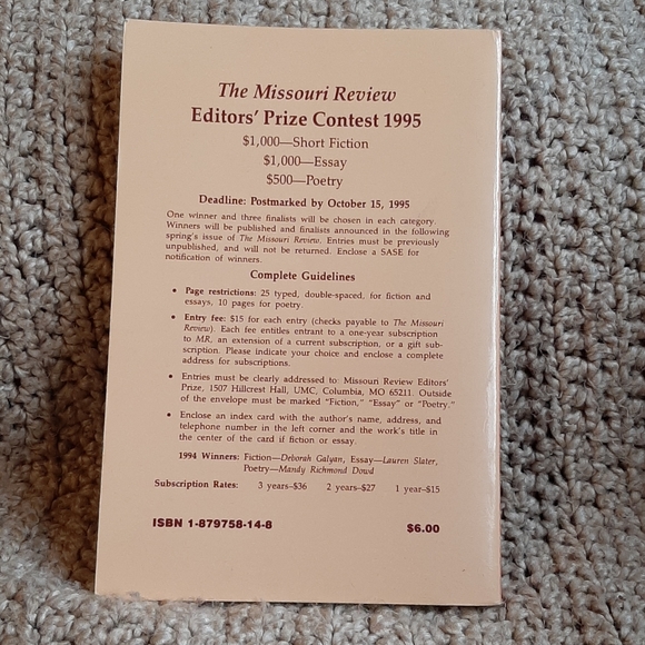 SOLD The Missouri Review Vol 18, No.2 - Picture 2 of 5